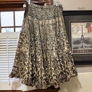 VINTAGE Lace skirt - black & cream (from 40s or 50s)